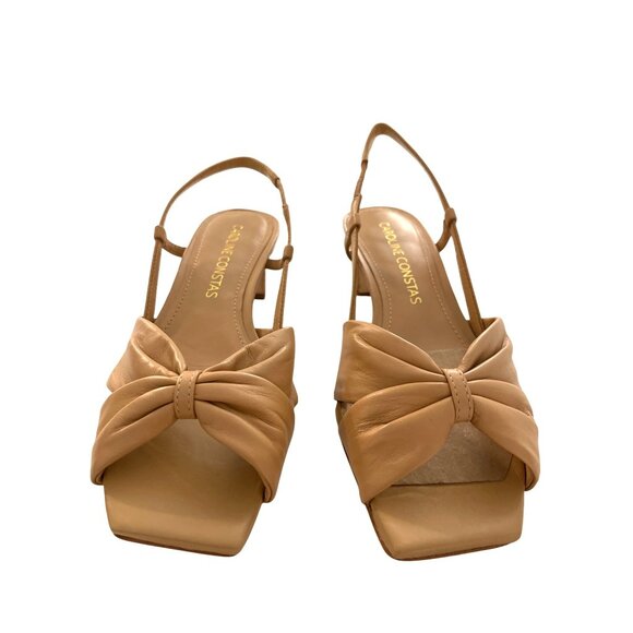 Caroline Constas Beck Sandal Tan Leather Slingback Sz 36  6 NWT - Picture 2 of 9